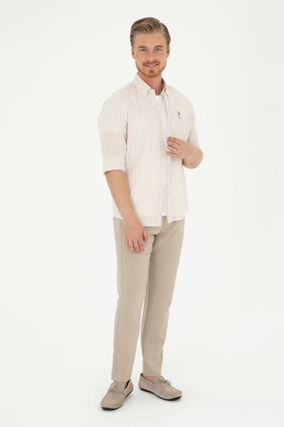 Erkek Carrot Fit Taş Kanvas Pantolon