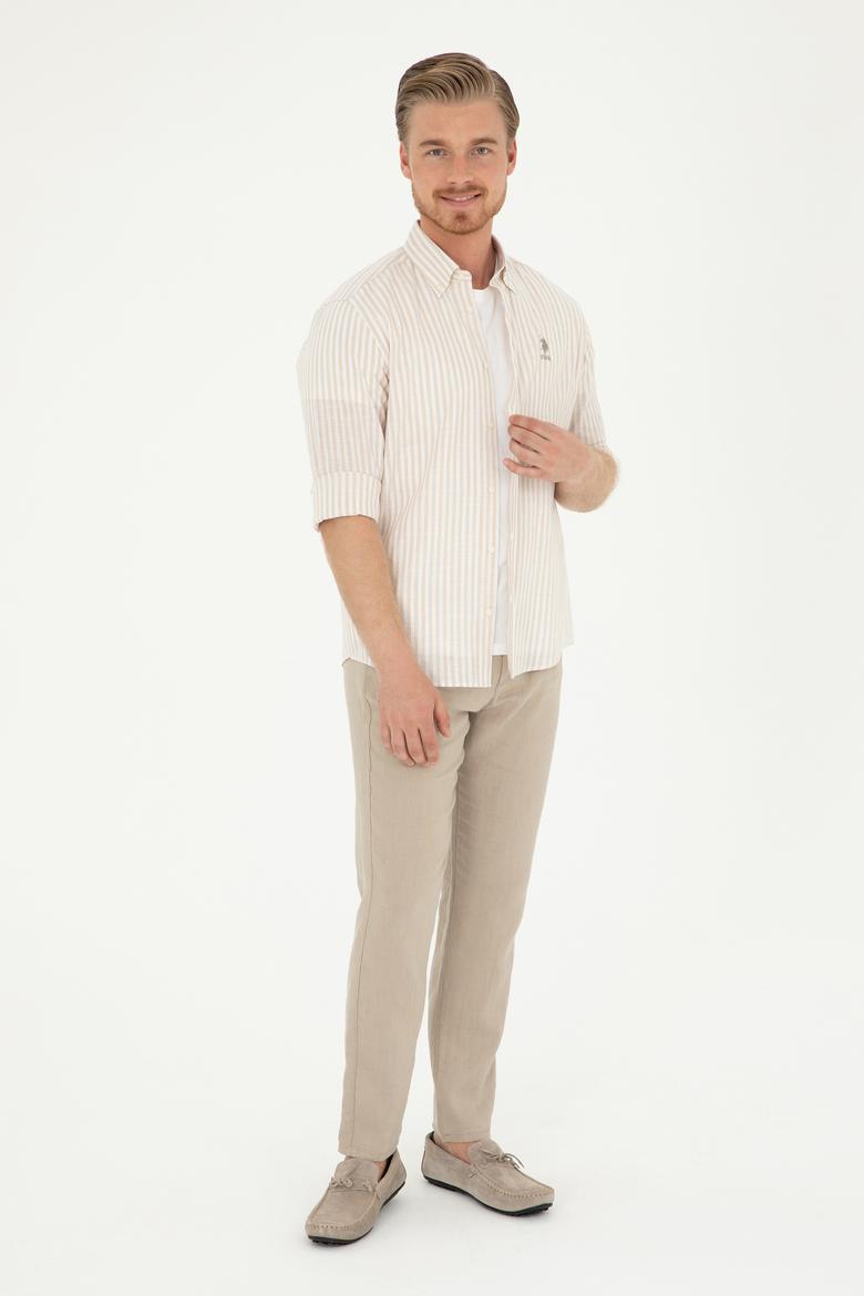 Erkek Taş Kanvas Pantolon