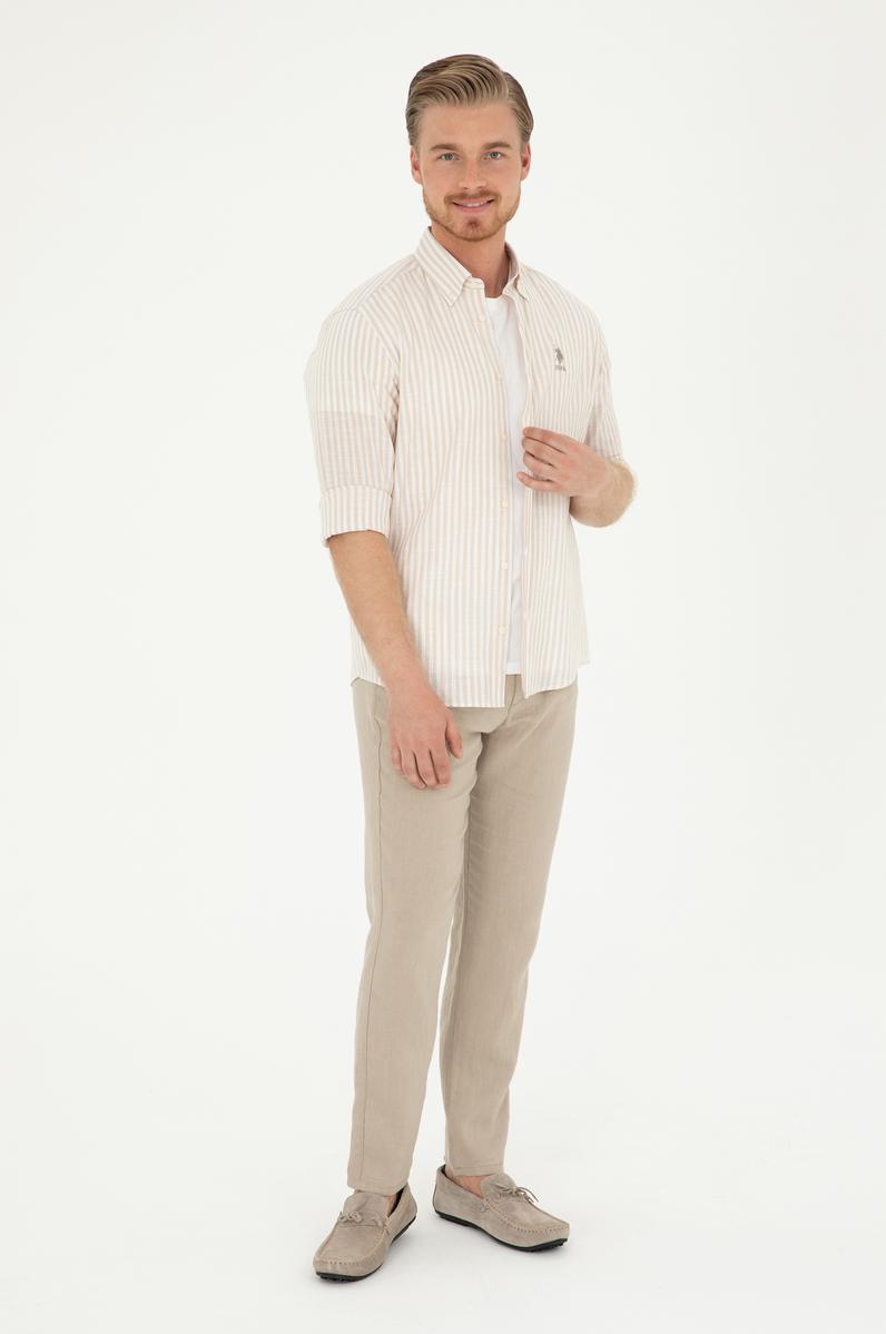 Erkek Taş Kanvas Pantolon