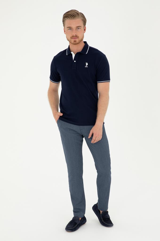 Erkek Slim Fit Lacivert Kanvas Pantolon