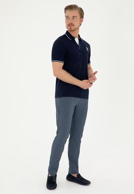 Erkek Slim Fit Lacivert Kanvas Pantolon - 50283365255