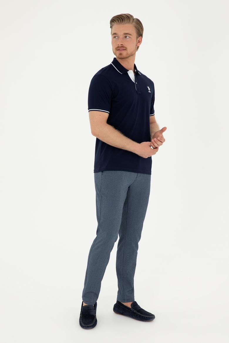 Erkek Slim Fit Lacivert Kanvas Pantolon - 50283365255