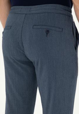 Erkek Slim Fit Lacivert Kanvas Pantolon - 50283365255