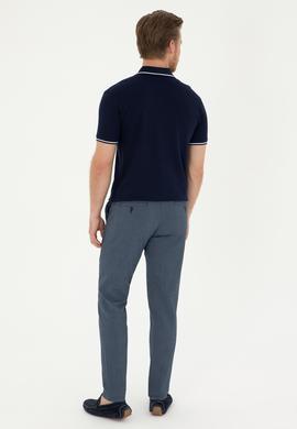 Erkek Slim Fit Lacivert Kanvas Pantolon - 50283365255