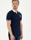 Erkek Slim Fit Polo Yaka Lacivert Basic Tişört