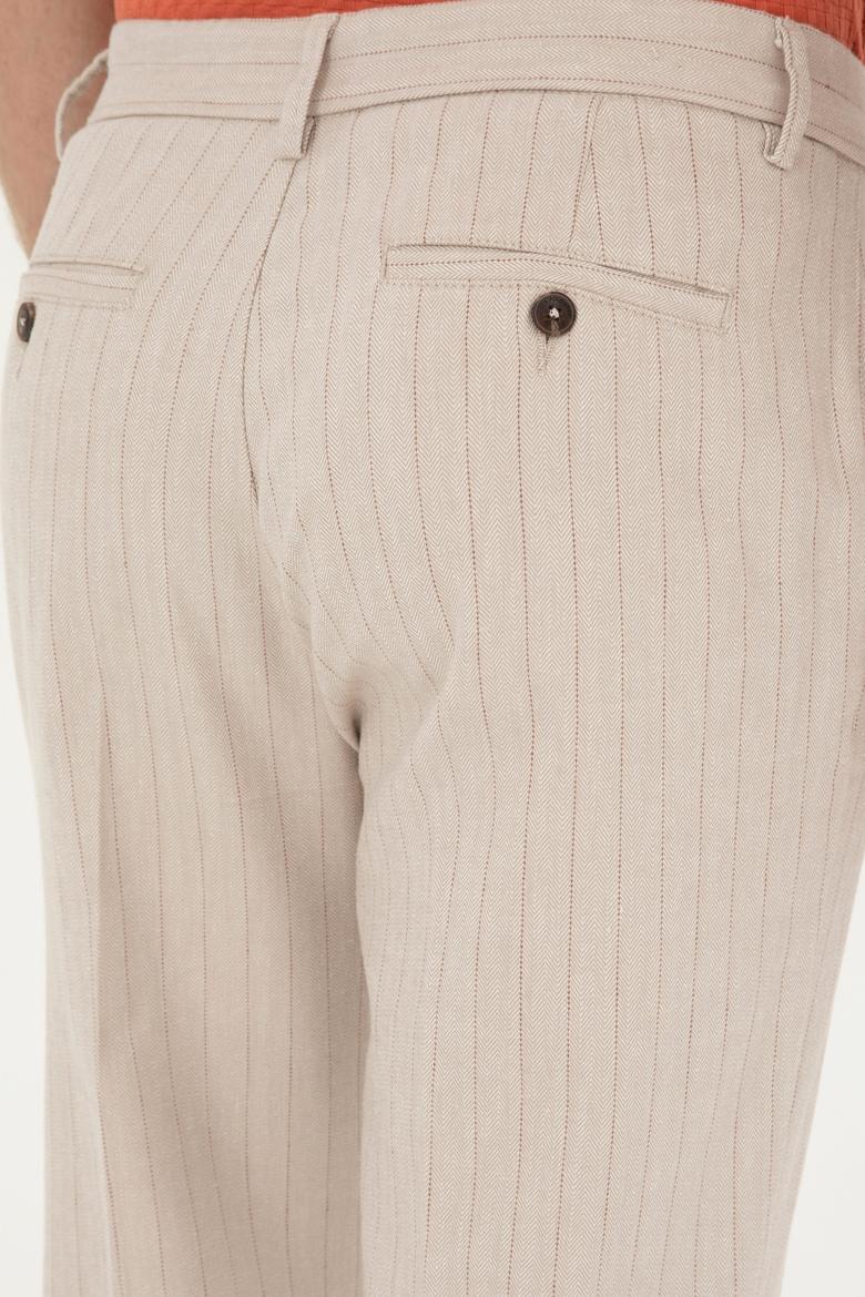 Erkek Carrot Fit Bej Kanvas Pantolon - 50283929148