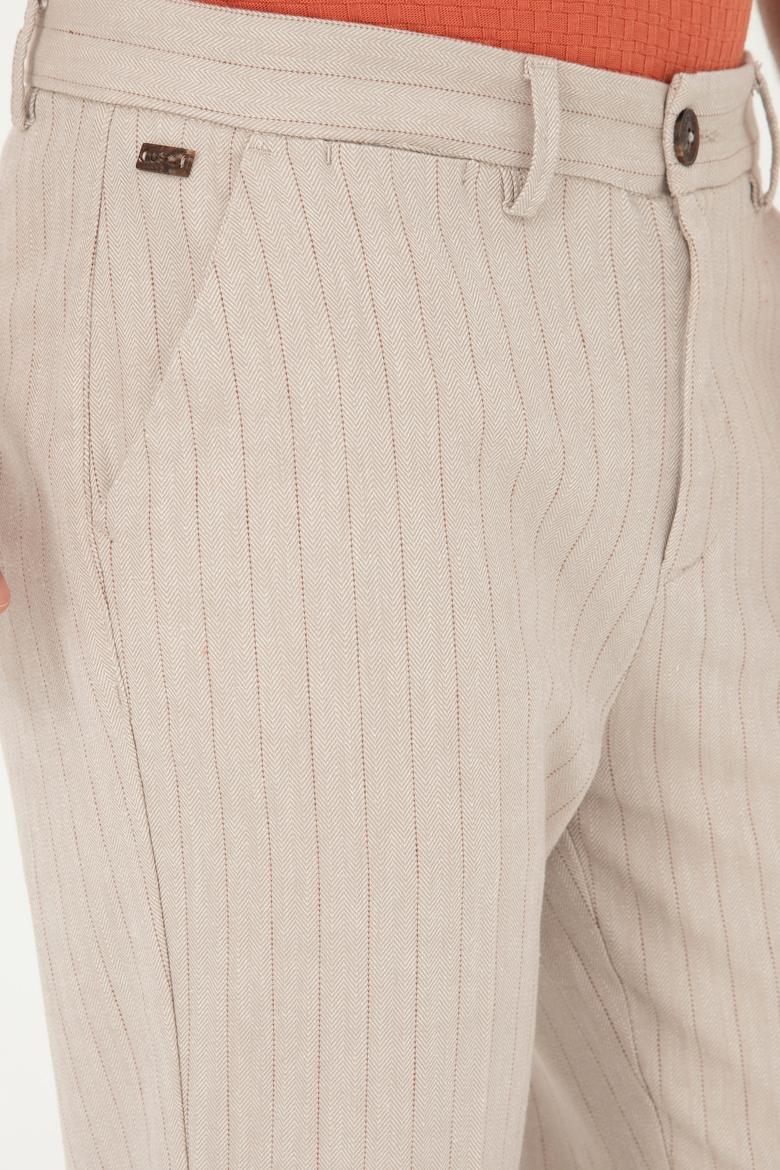 Erkek Carrot Fit Bej Kanvas Pantolon - 50283929148