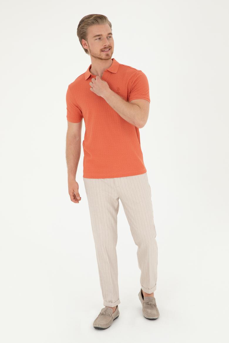 Erkek Carrot Fit Bej Kanvas Pantolon