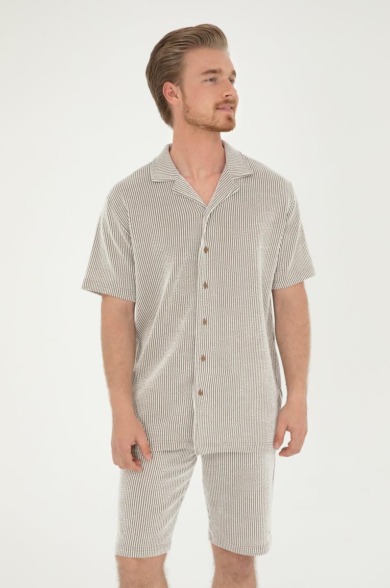 Erkek Açık Haki Tişört