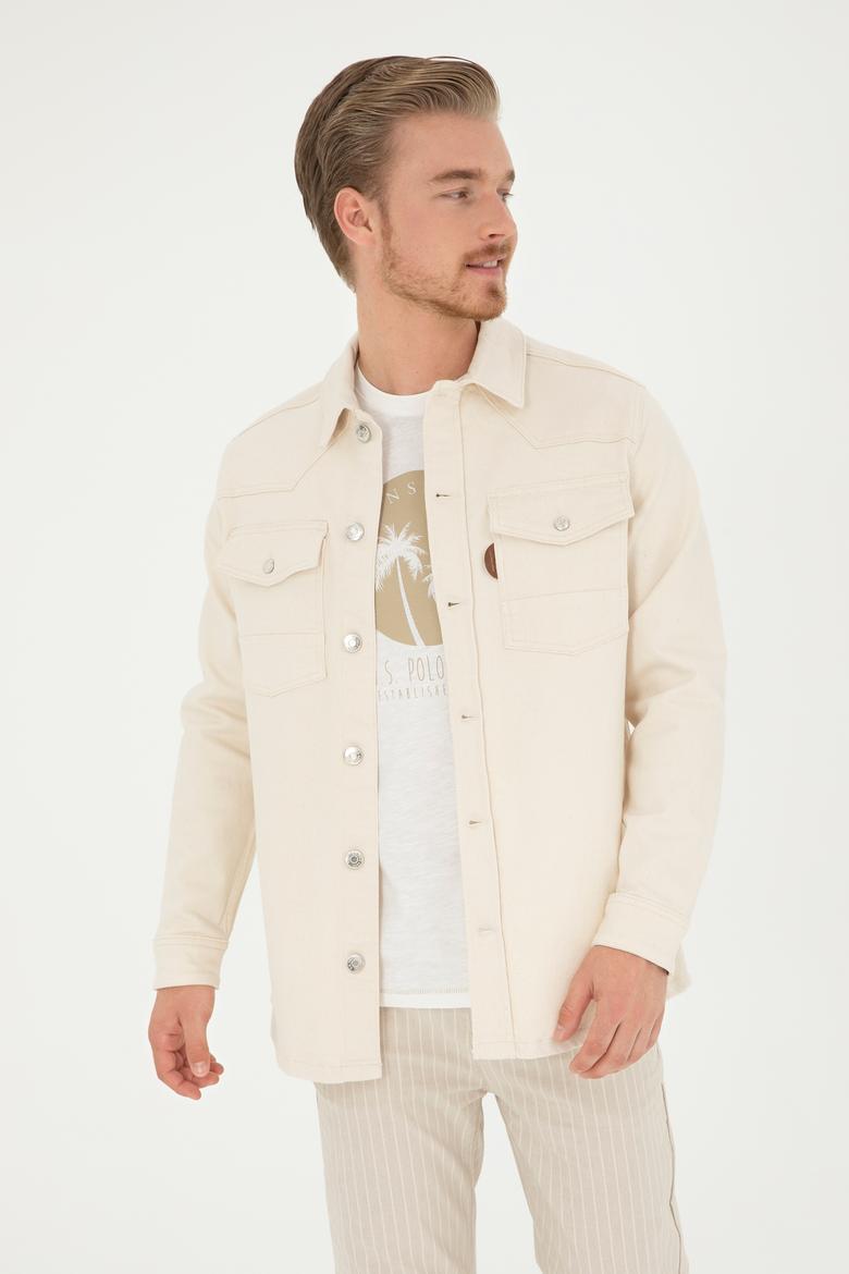 Erkek Bej Jean Gömlek