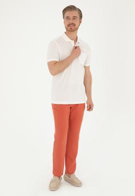 Erkek Regular Fit Polo Yaka Ekru Tişört - 50282505016
