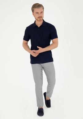 Erkek Regular Fit Polo Yaka Lacivert Tişört - 50282507006