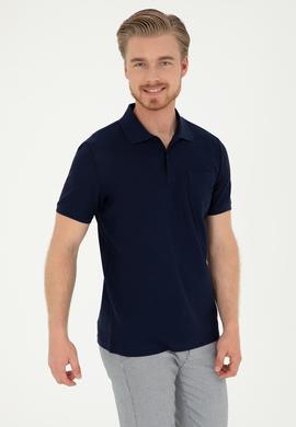 Erkek Regular Fit Polo Yaka Lacivert Tişört - 50282507006