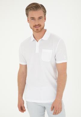 Erkek Regular Fit Polo Yaka Beyaz Tişört - 50282507018