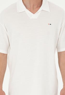 Erkek Comfort Fit Polo Yaka Ekru Tişört - 50282242086