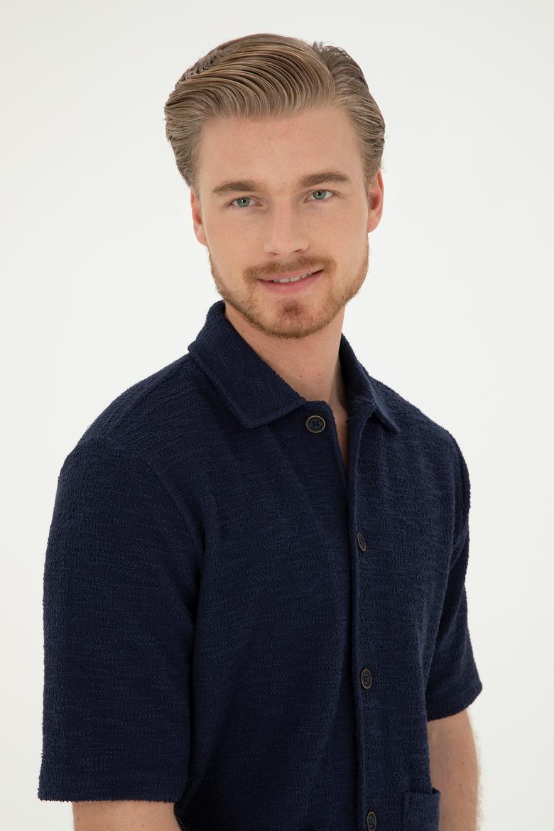 Erkek Lacivert Tişört - 50282233006