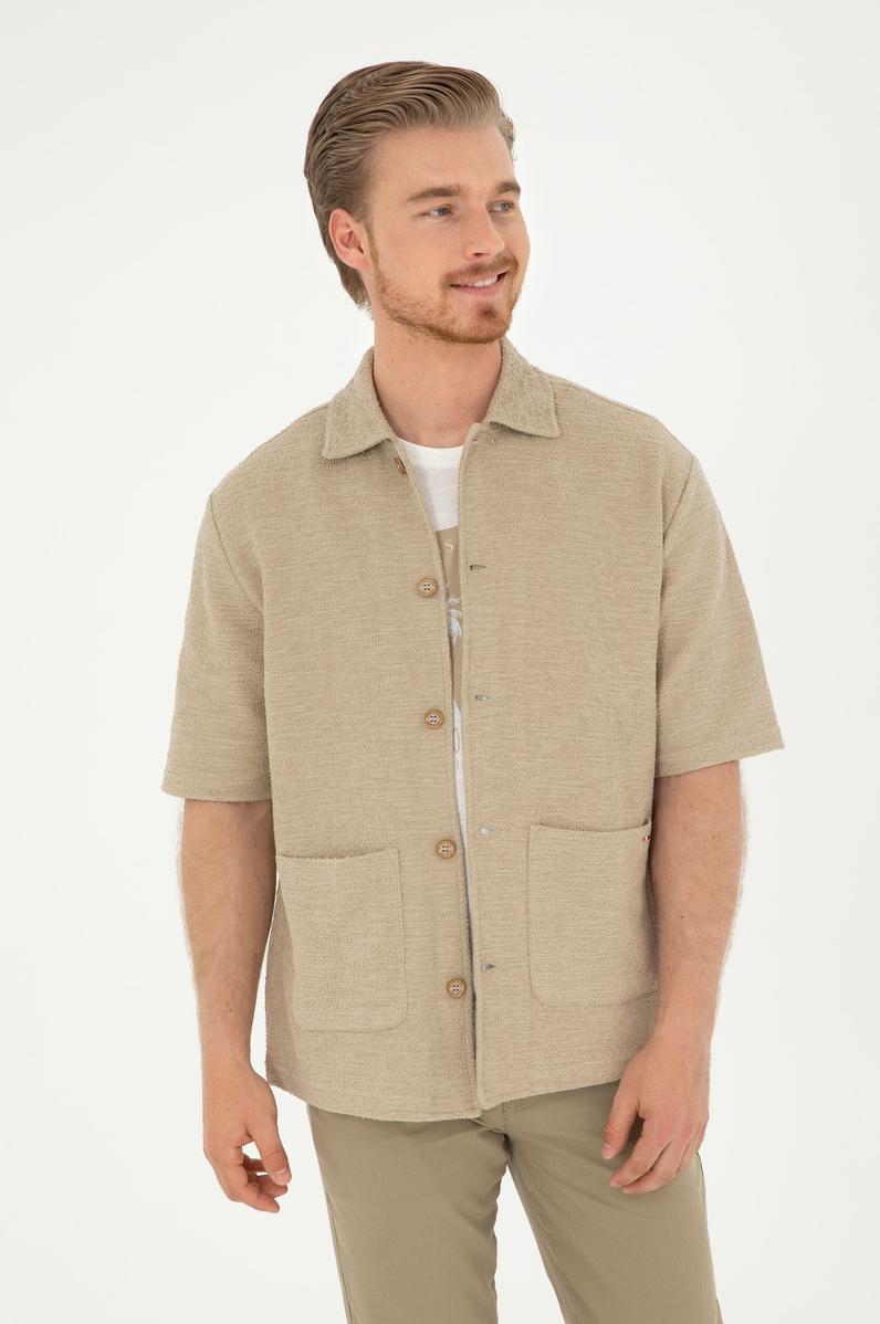 Erkek Açık Haki Tişört