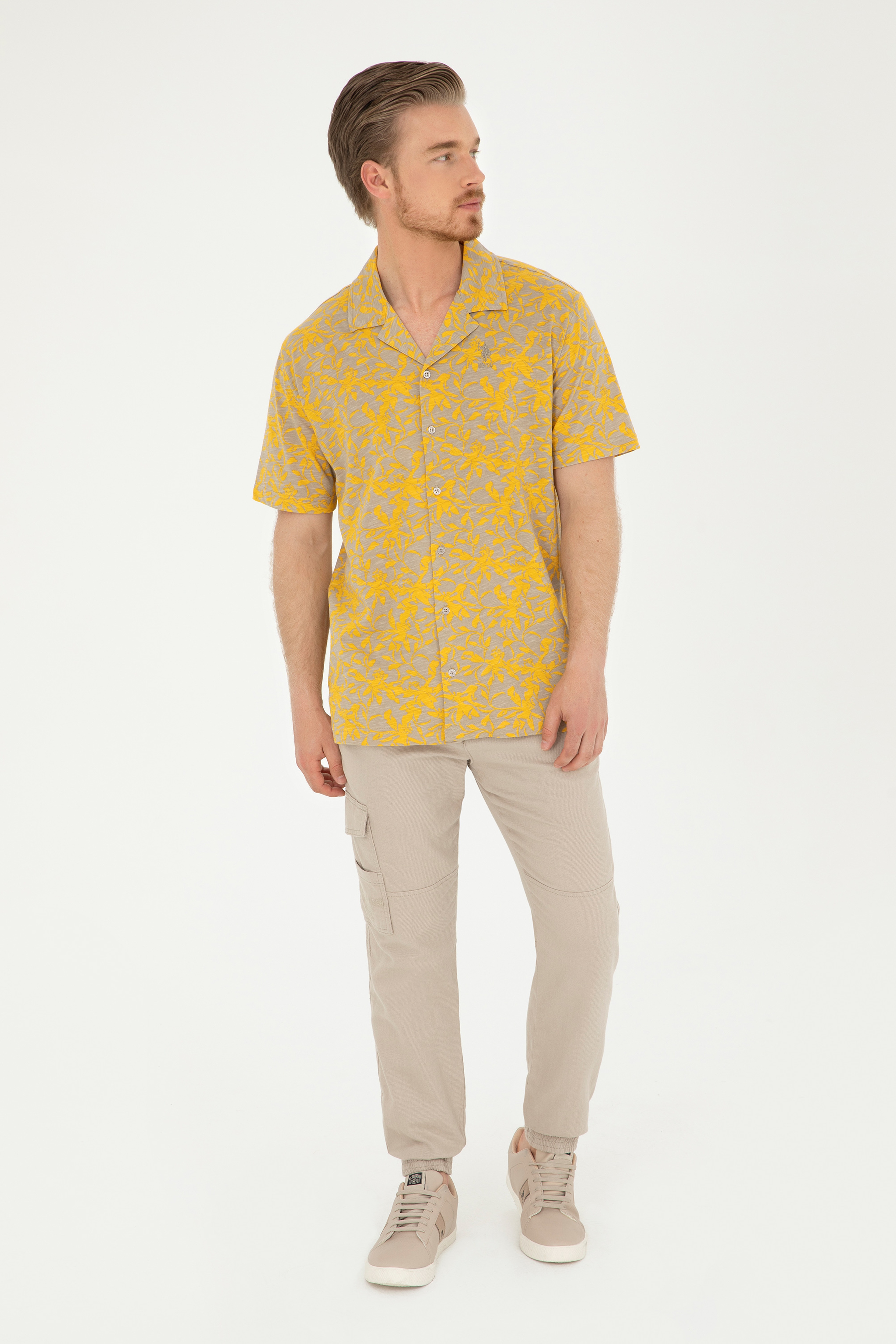 Erkek Jogger Fit Bej Kanvas Pantolon - Image 3