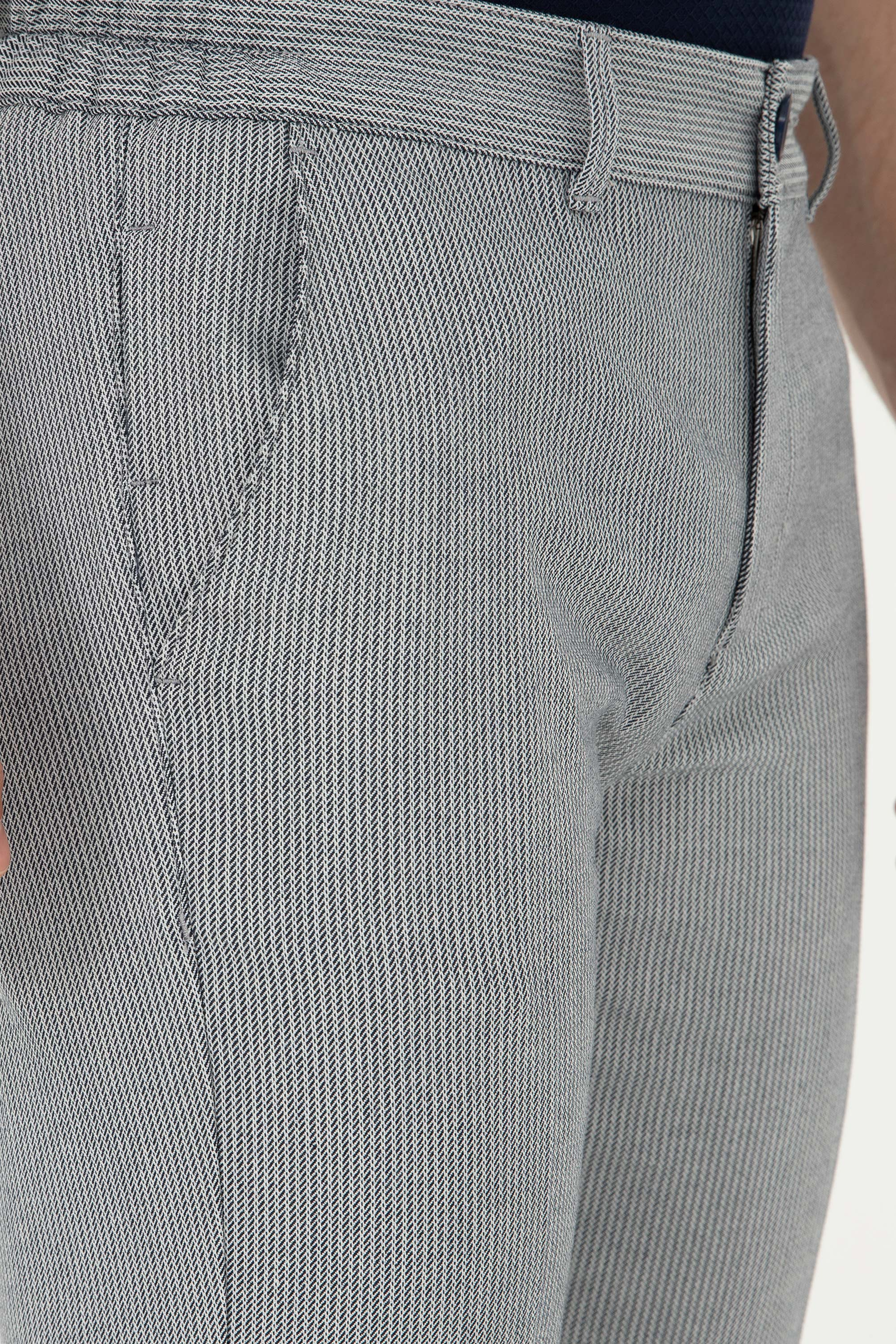 Erkek Slim Fit Lacivert Kanvas Pantolon