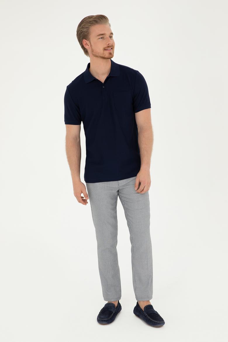 Erkek Lacivert Kanvas Pantolon - 50283964178