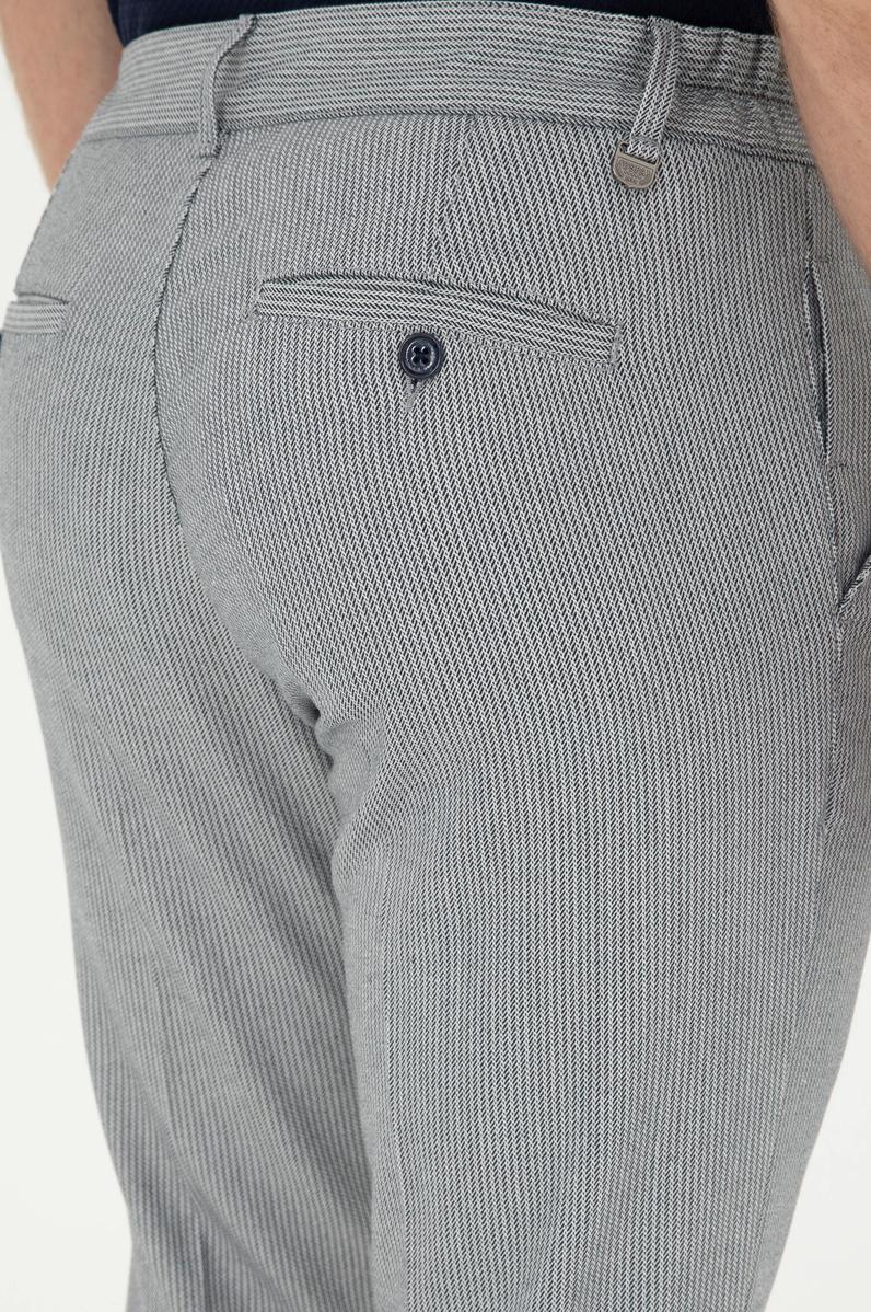 Erkek Lacivert Kanvas Pantolon