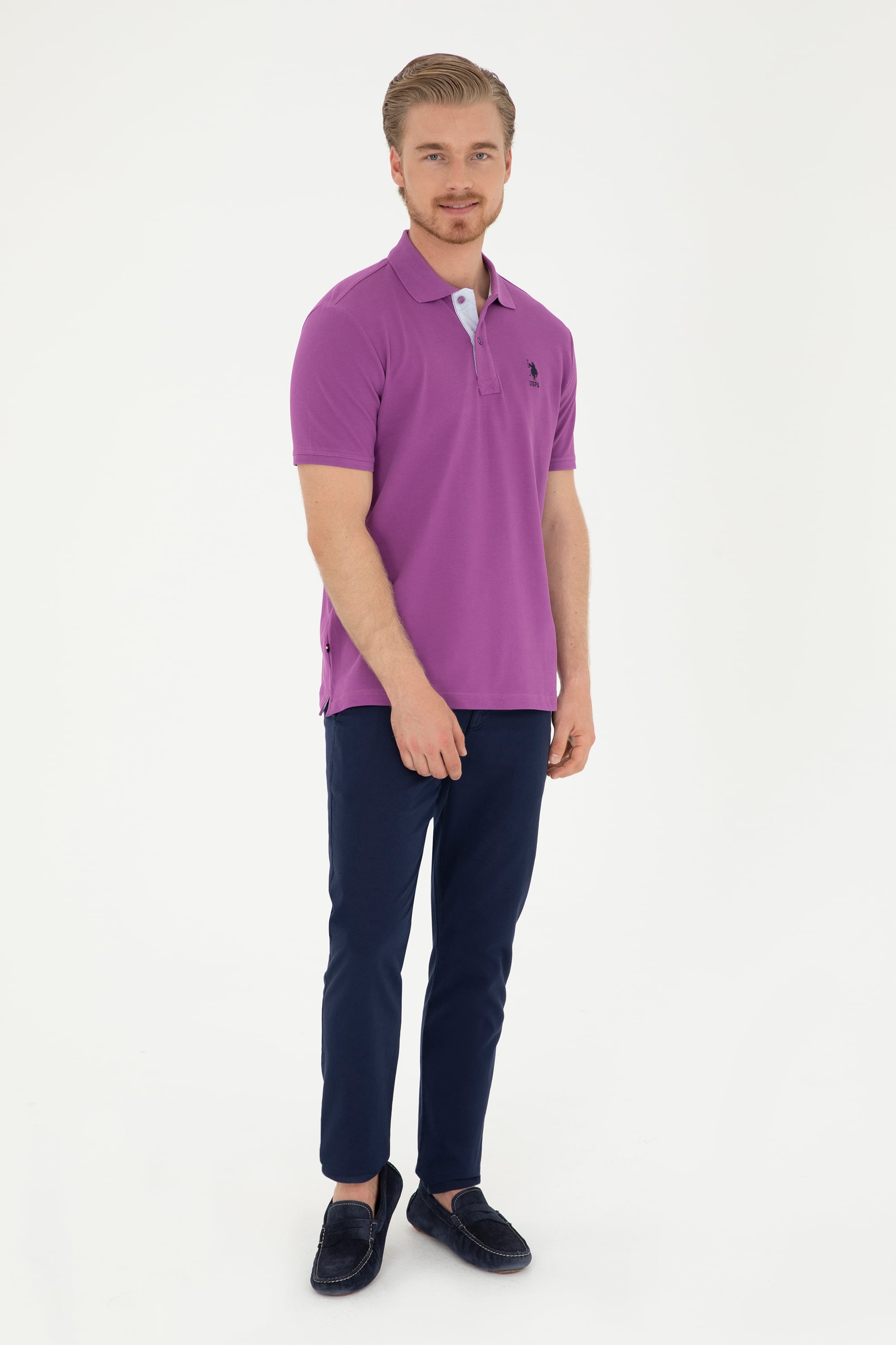 Erkek Slim Fit Lacivert Kanvas Pantolon