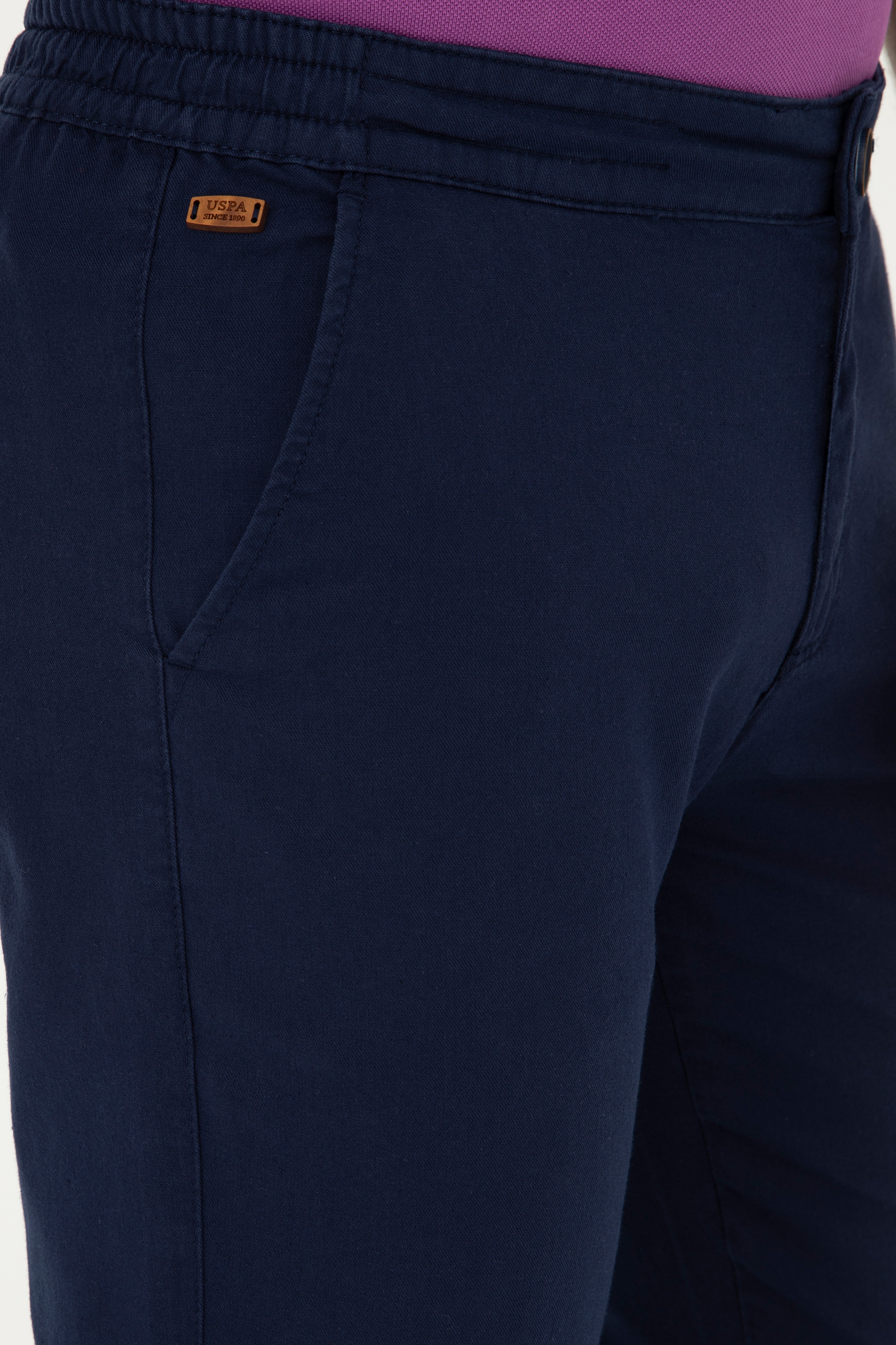 Erkek Slim Fit Lacivert Kanvas Pantolon - Image 5