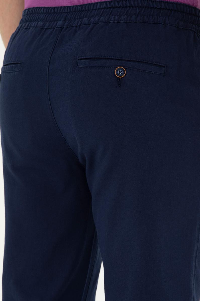 Erkek Slim Fit Lacivert Kanvas Pantolon