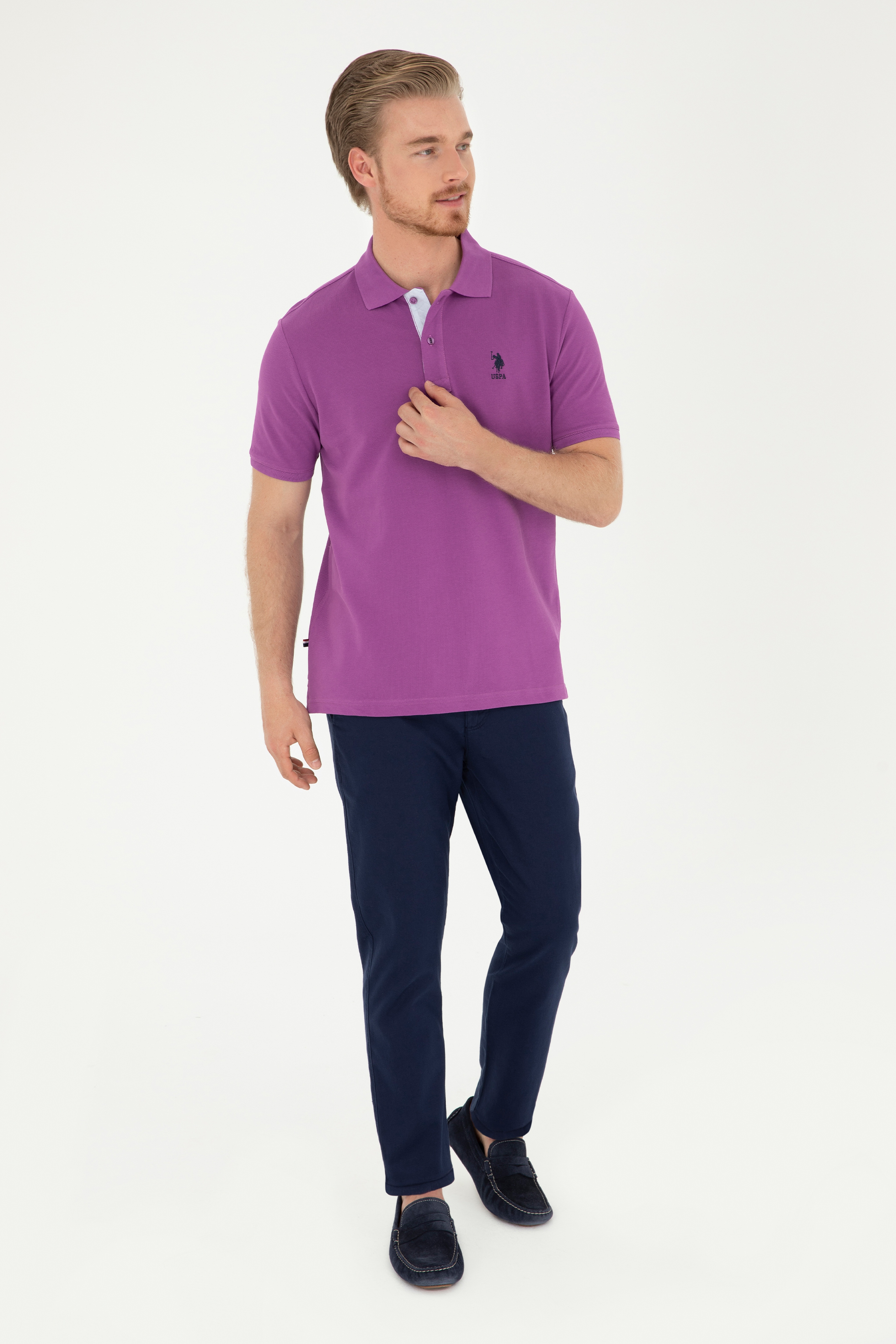 Erkek Slim Fit Lacivert Kanvas Pantolon - Image 3