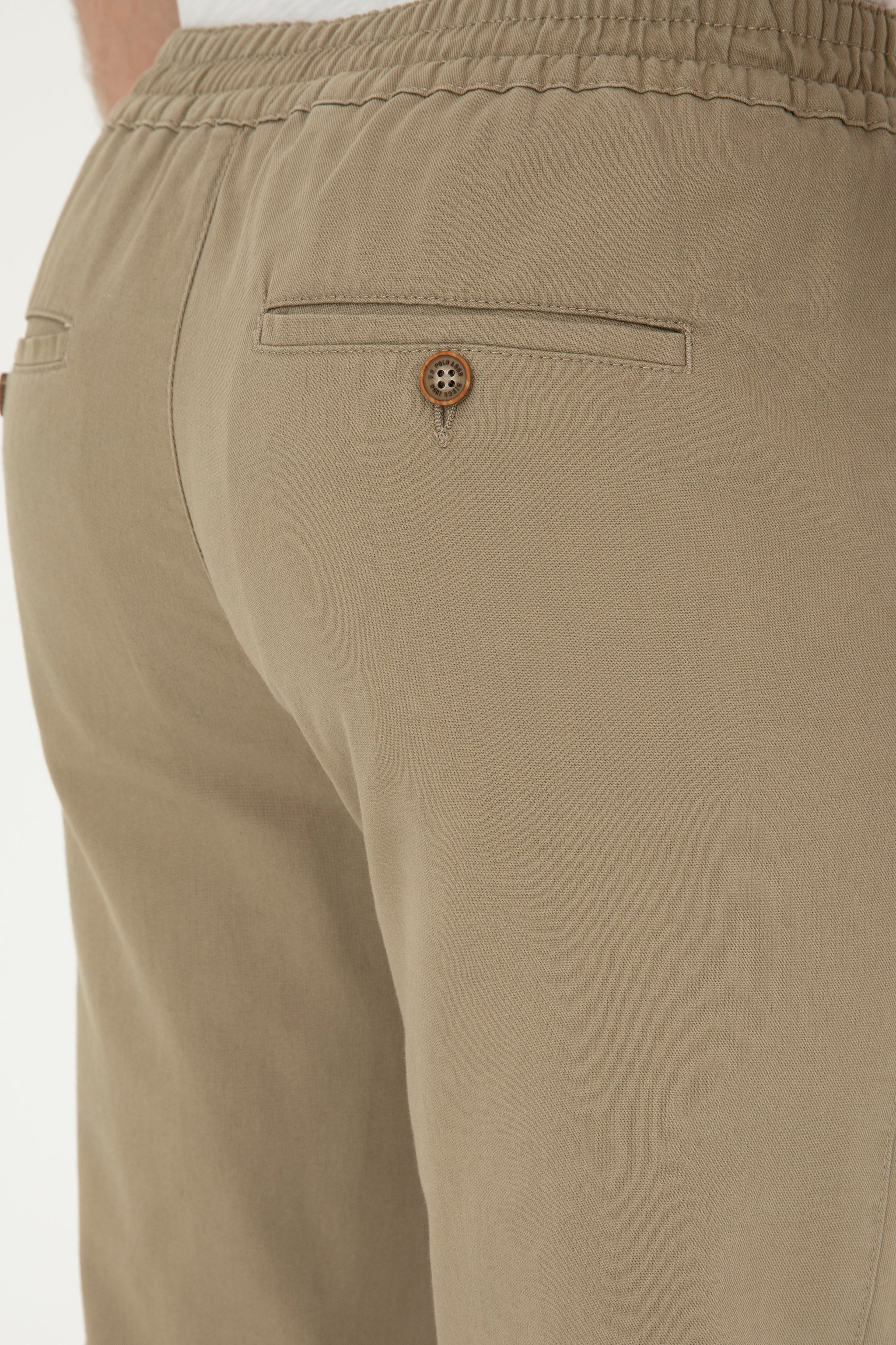 Erkek Slim Fit Haki Kanvas Pantolon - Image 5