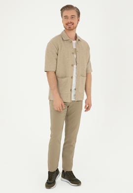 Erkek Slim Fit Haki Kanvas Pantolon - 50283963355