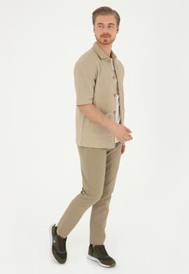 Erkek Slim Fit Haki Kanvas Pantolon - 50283963355