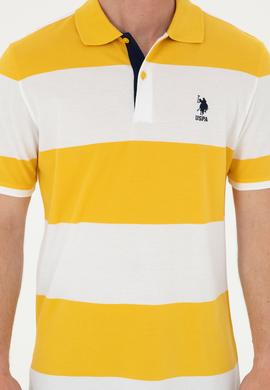 Erkek Regular Fit Polo Yaka Safran Tişört - 50281836048