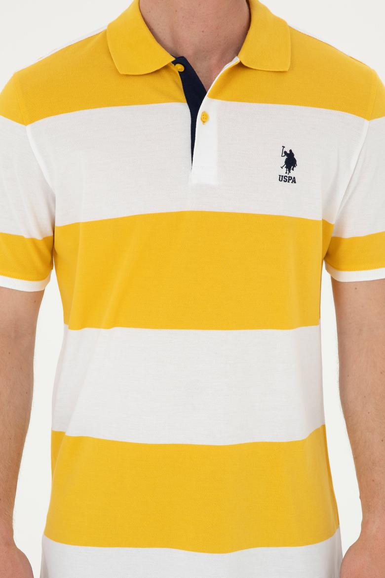 Erkek Regular Fit Polo Yaka Safran Tişört - 50281836048