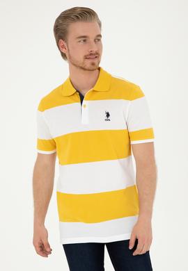 Erkek Regular Fit Polo Yaka Safran Tişört - 50281836048