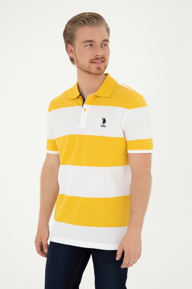 Erkek Regular Fit Polo Yaka Safran Tişört - 50281836048