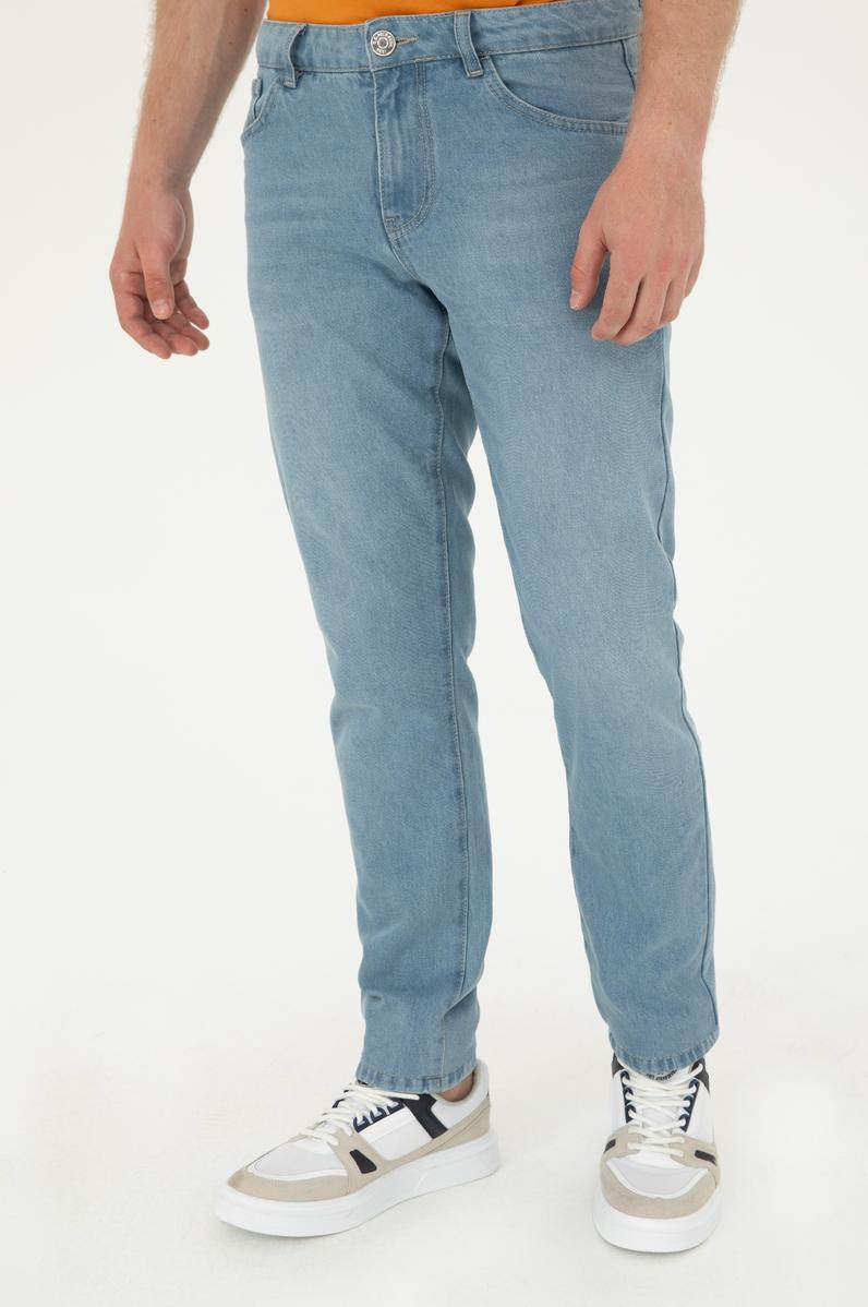 Erkek Açık Mavi Jean Pantolon