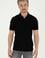 Erkek Regular Fit Polo Yaka Siyah Tişört
