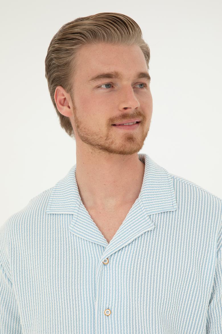 Erkek Açık Mavi Tişört - 50285358013