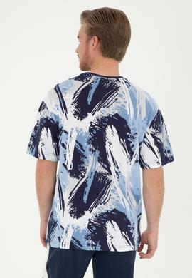 Erkek Comfort Fit Bisiklet Yaka Beyaz Tişört - 50281682011