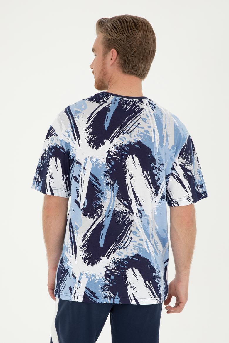 Erkek Comfort Fit Bisiklet Yaka Beyaz Tişört - 50281682011