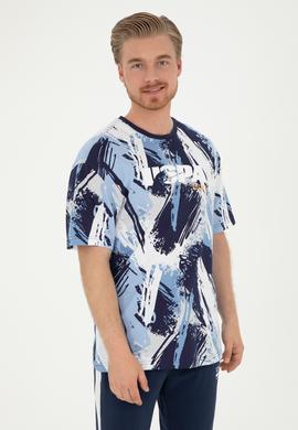 Erkek Comfort Fit Bisiklet Yaka Beyaz Tişört - 50281682011