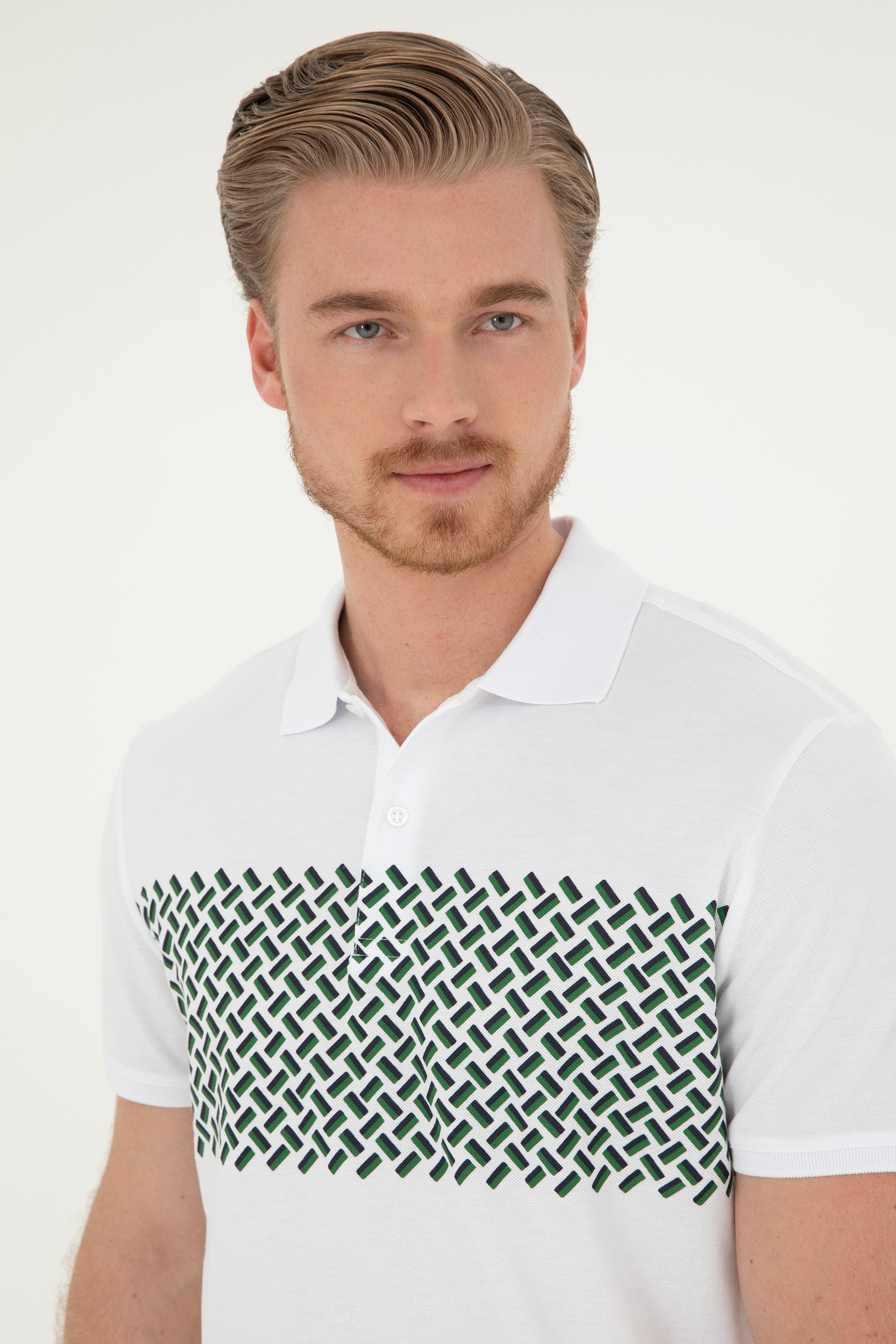 Erkek Regular Fit Polo Yaka Lacivert Tişört - Image 2