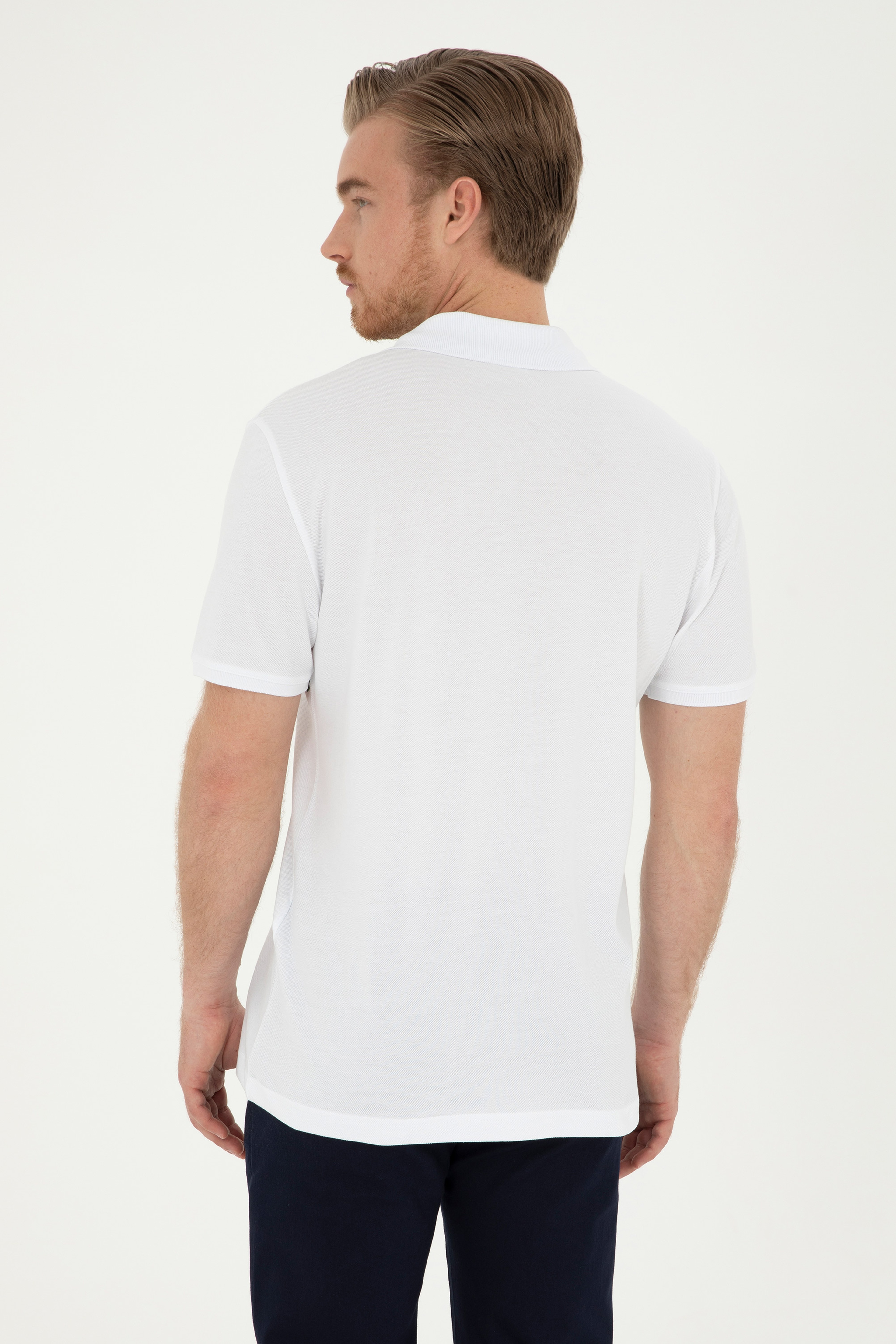 Erkek Regular Fit Polo Yaka Lacivert Tişört