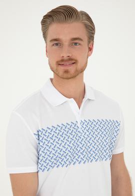 Erkek Regular Fit Polo Yaka Açık Mavi Tişört - 50281956011
