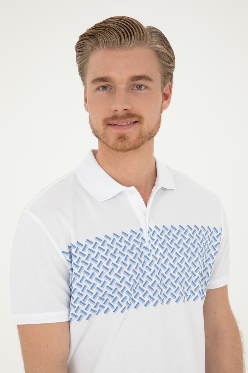 Erkek Regular Fit Polo Yaka Açık Mavi Tişört