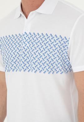 Erkek Regular Fit Polo Yaka Açık Mavi Tişört - 50281956011