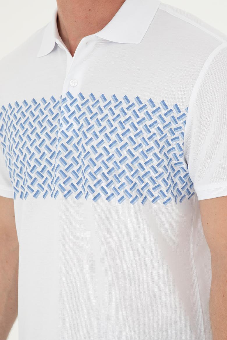 Erkek Regular Fit Polo Yaka Açık Mavi Tişört - 50281956011