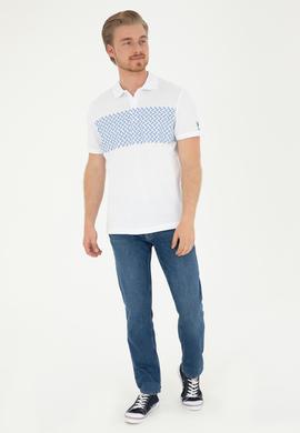 Erkek Regular Fit Polo Yaka Açık Mavi Tişört - 50281956011