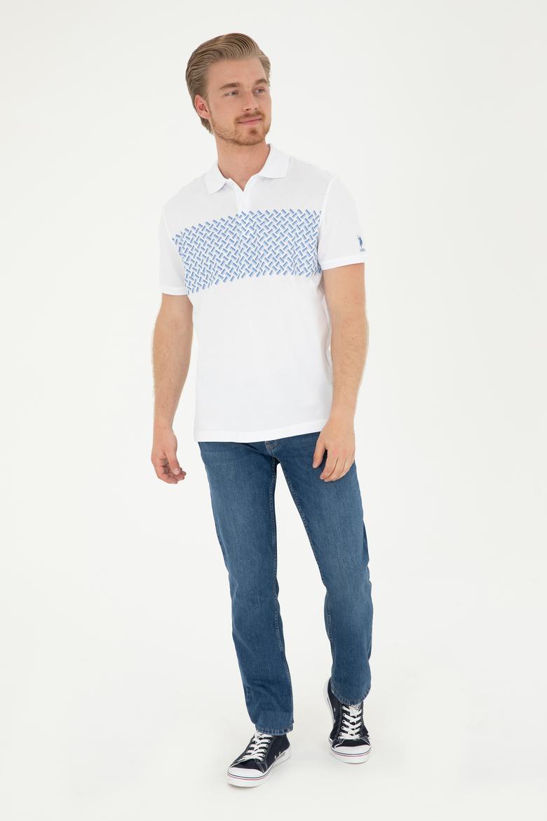Erkek Regular Fit Polo Yaka Açık Mavi Tişört - 50281956011